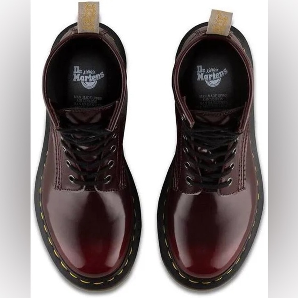 New Dr. Martens Women's bovver Boots, Burgundy Size 7 - Picture 5 of 10
